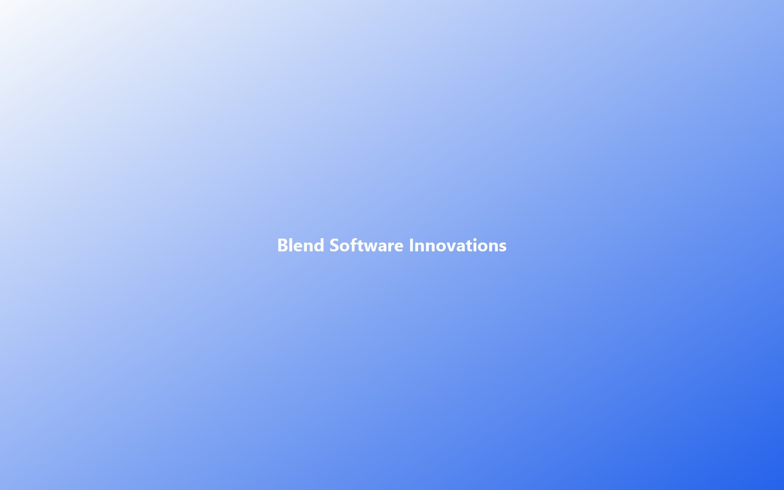 Blend Software Innovations enterprise delivery team